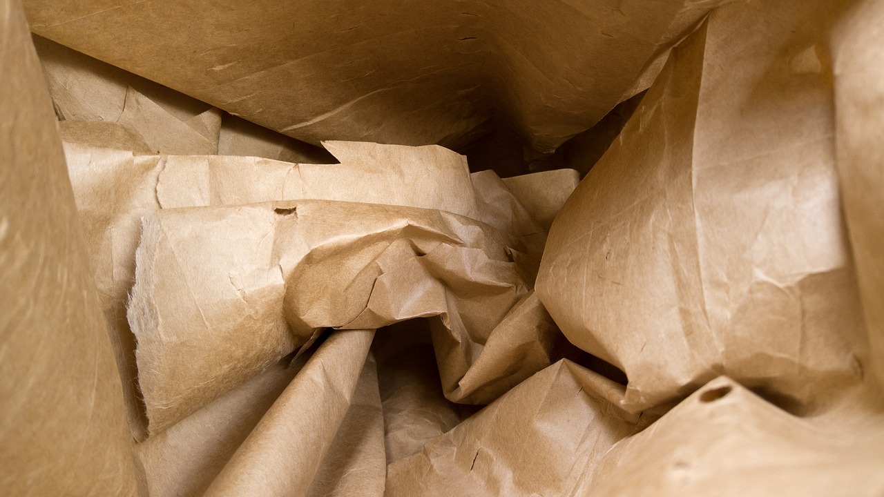 paper, crumpled, recycle, brown paper, texture, recycling, material, rough, pattern, ecology, waste, minimalist, closeup