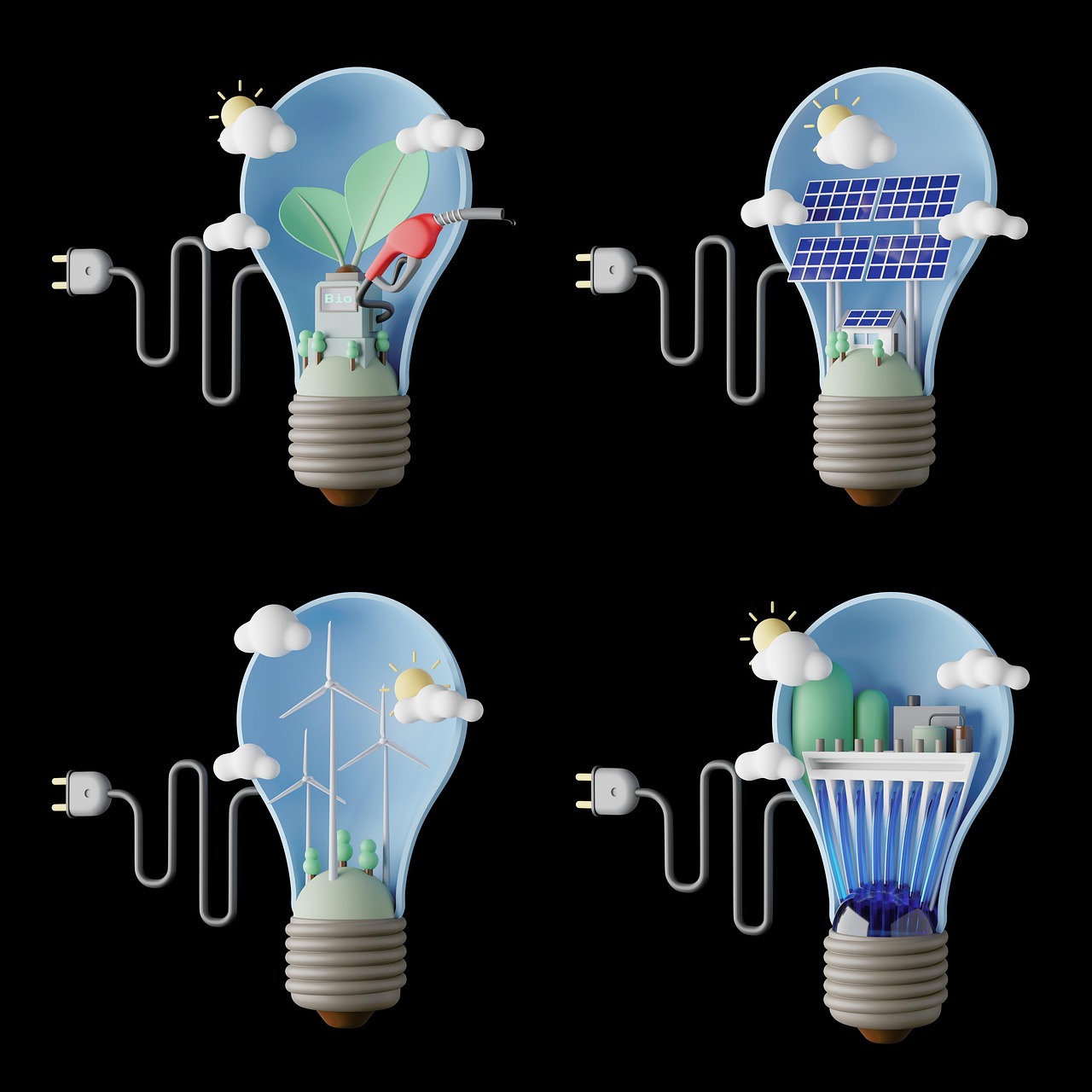 energy, save up, electricity, green electricity, green energy, environment, environmental protection, plug, plant, environmentally friendly, energy transition, alternative energies, hydropower, wind power, nature, wind energy, solar energy, light bulbs, icon, renewable, sustainability, sustainable, renewable energies, 3d