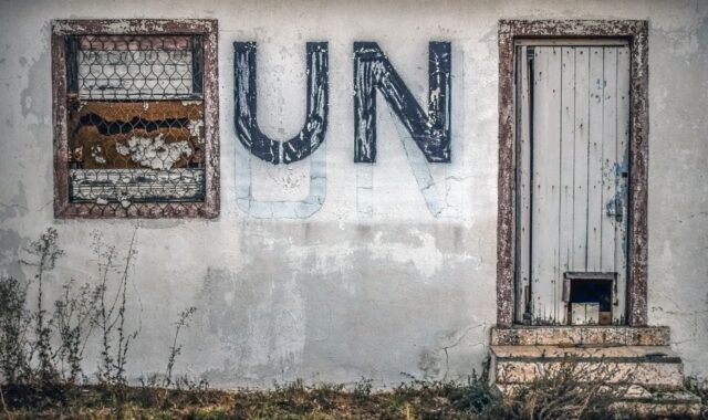 un, united nations buffer zone, army, military, structure, bastion, abandoned, decay, rusty, kapparis, cyprus, un, un, un, un, un, army